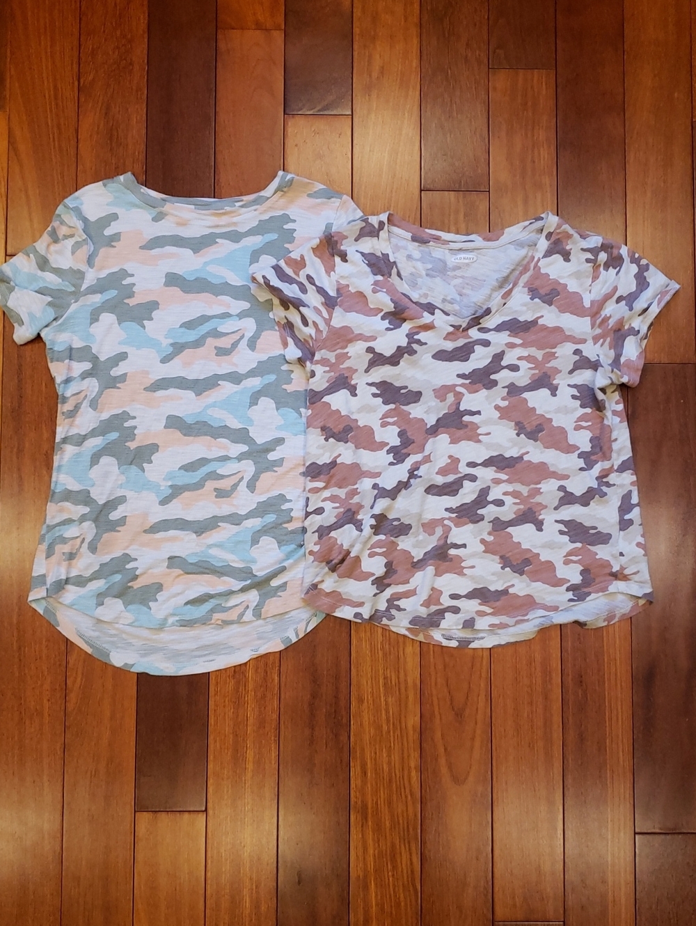 Bundle Of 2 Pastel Camo Short Sleeve Tshirts